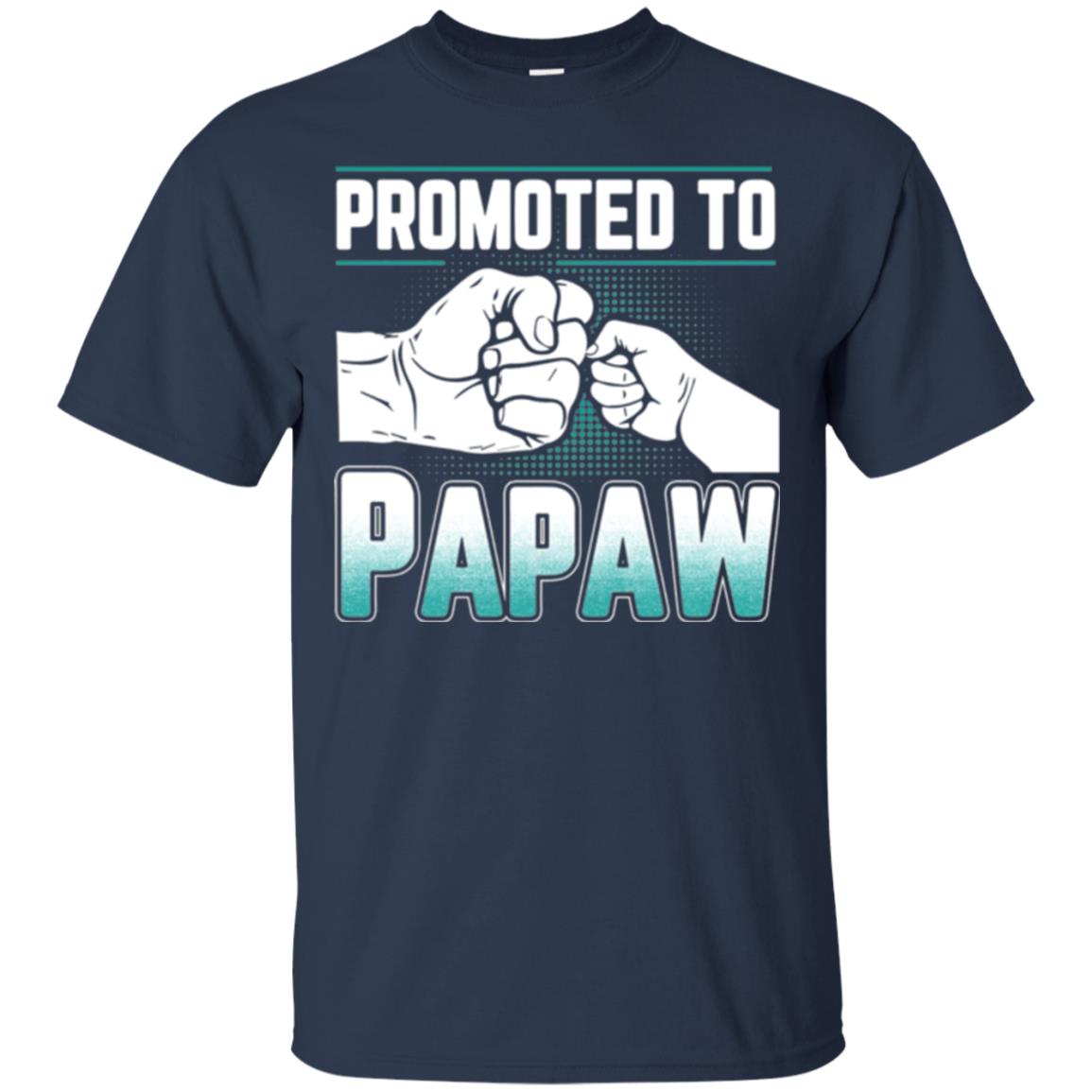 Promoted To Papaw Papa T-shirt Navy