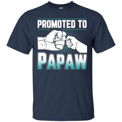 Promoted To Papaw Papa T-shirt Navy