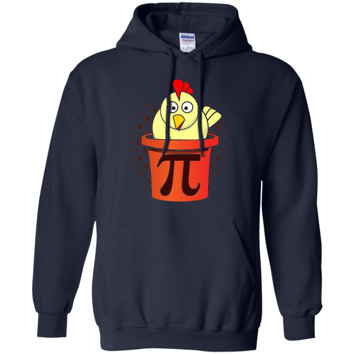 Chicken Pot Pi Funny Math T-shirt Navy