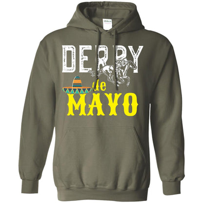 Cinco Derby De Mayo Horse Race Shirt Military Green