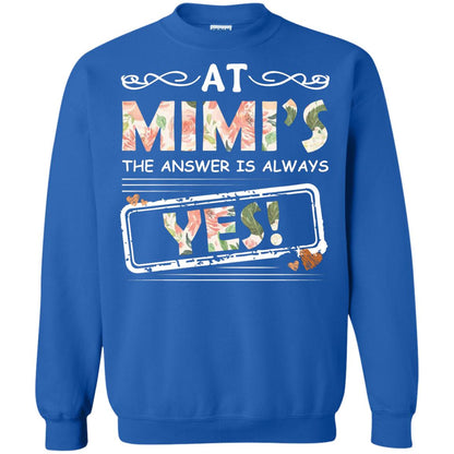 At Mimi_s The Answer Is Always Yes Mimi Shirt For Grandkids Royal
