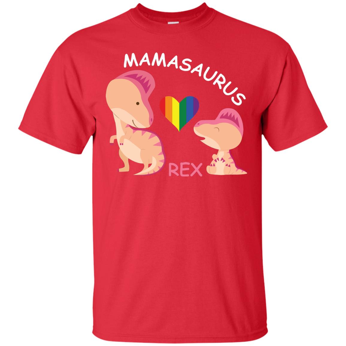 Mamasaurus Rex Lgbt Shirt Red