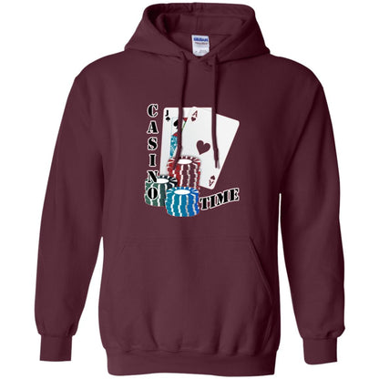 Fun Gambling T-shirt Casino Time Maroon