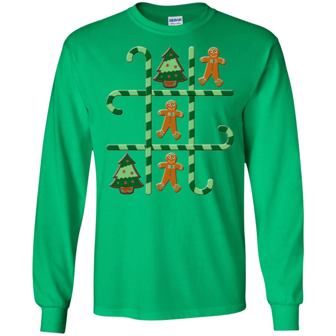 Christmas T-shirt Tic Tac Toe Board Game Irish Green