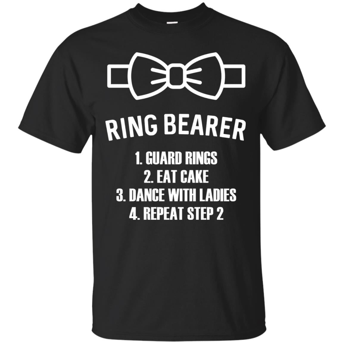 Ring Bearer T-shirt Boys Wedding Guard Rings, Eat Cake Black