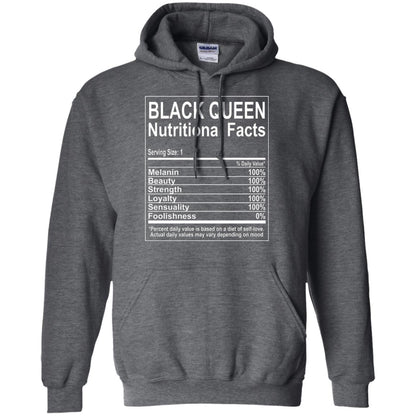 Black Queen Nutritional Facts T-shirt Self Love Dark Heather