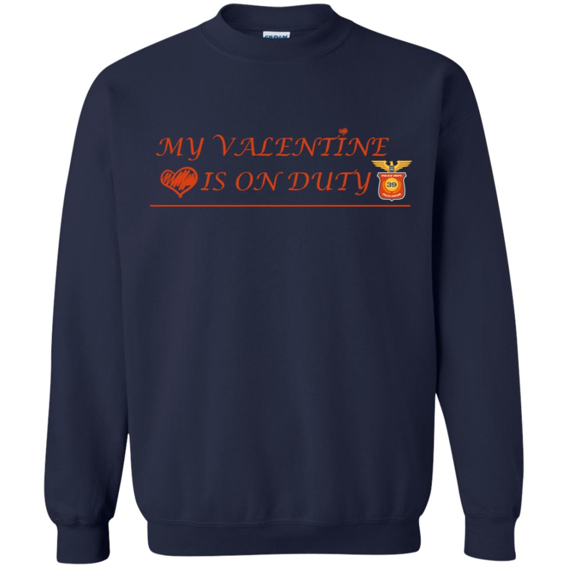 My Valentine Is On Duty Police Station Shirt Navy