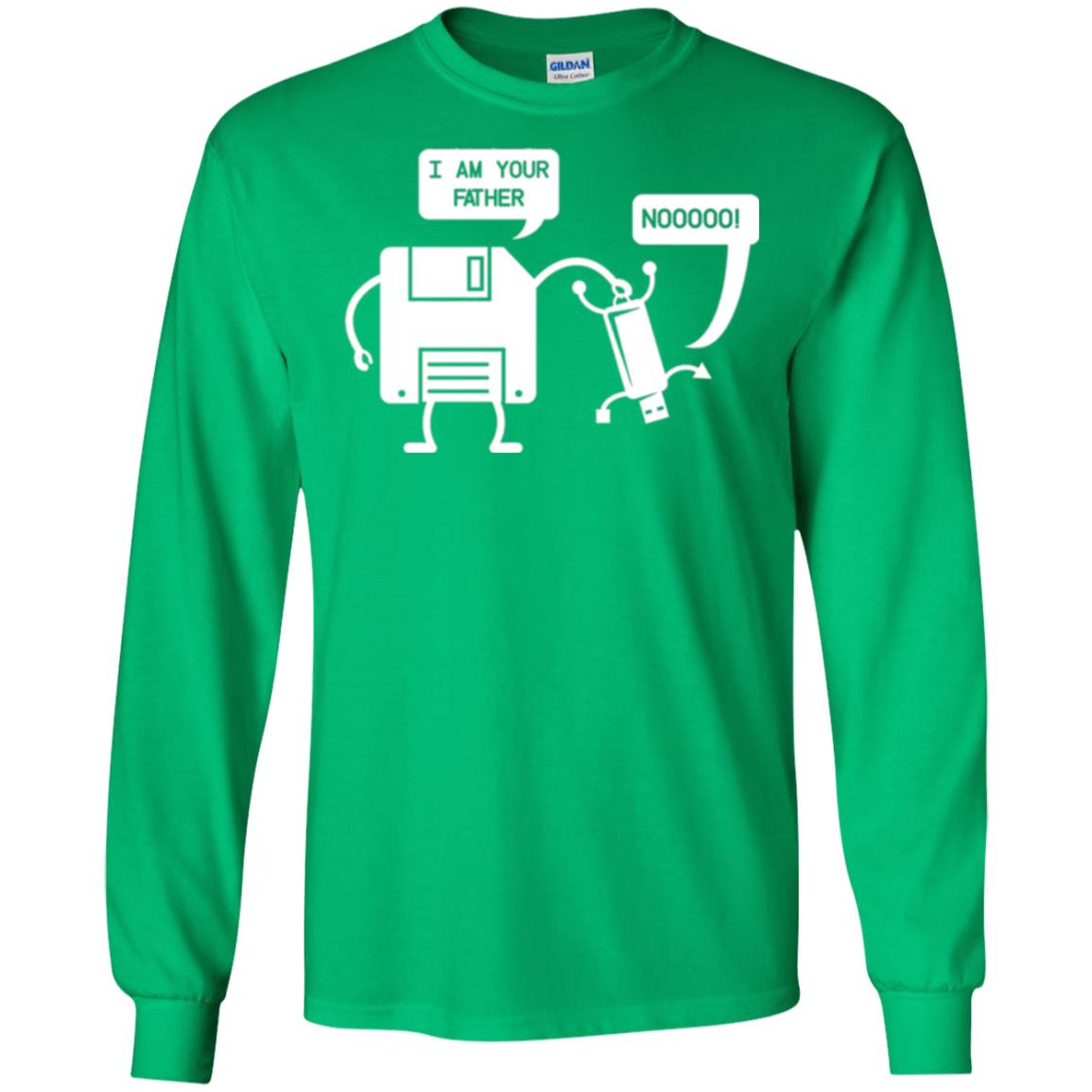Usb Floppy Disk T-shirt I Am Your Father Irish Green