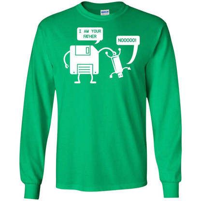 Usb Floppy Disk T-shirt I Am Your Father Irish Green