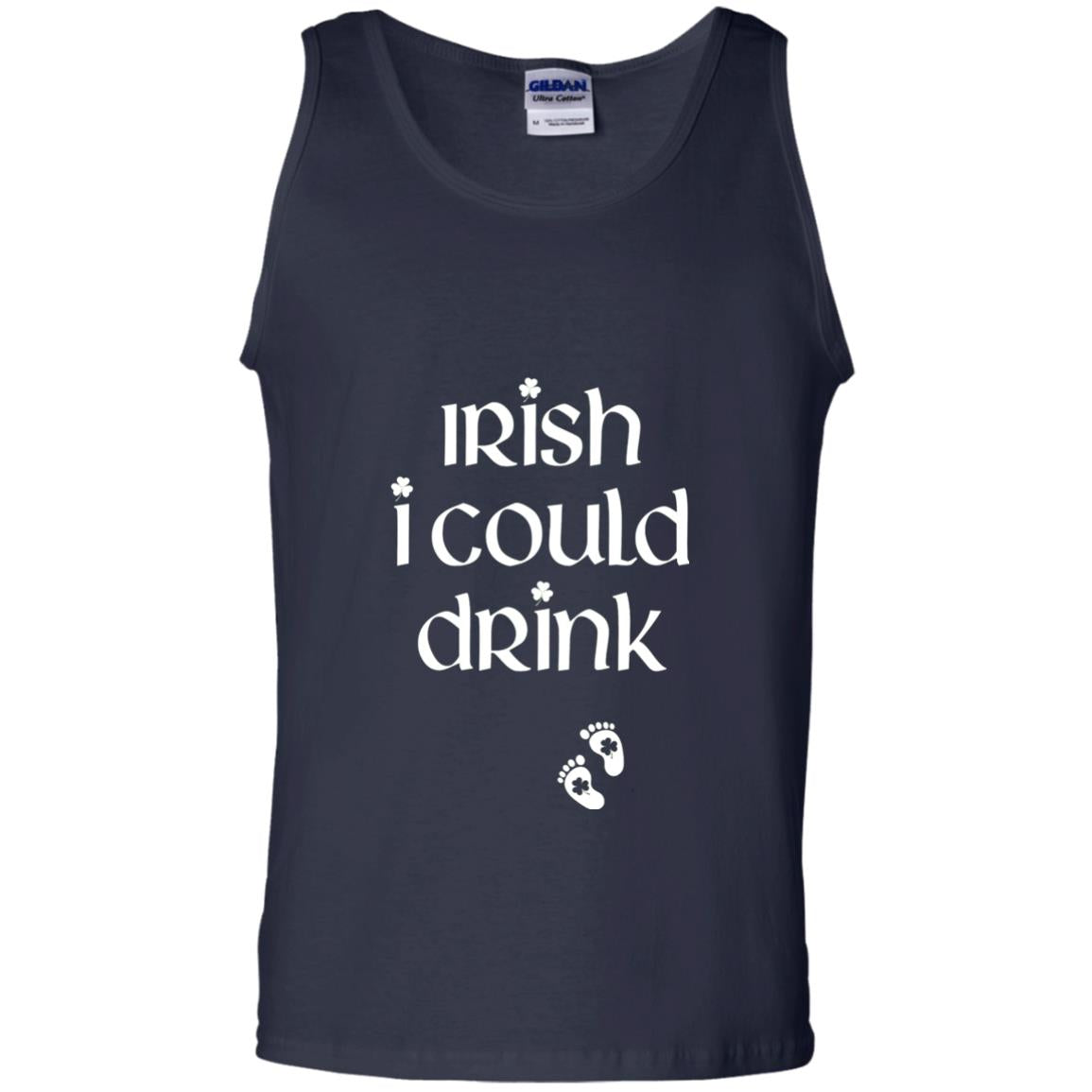 Irish I Could Drink Funny Pregnancy St Patrick_s Day T-shirt Navy