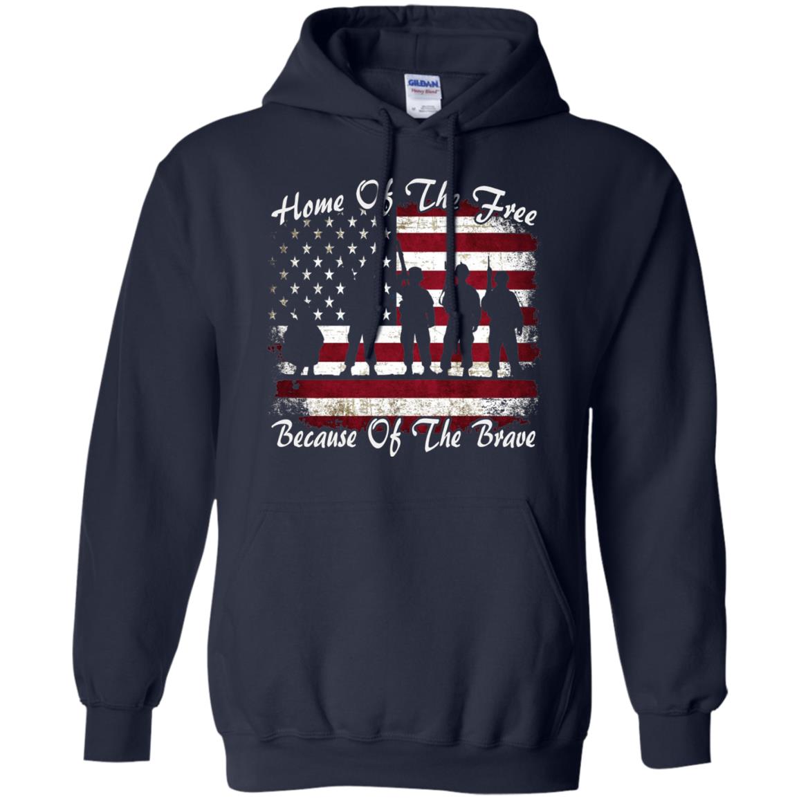 Home Of The Free Because Of The Brave Flag Military Shirt Navy