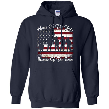 Home Of The Free Because Of The Brave Flag Military Shirt Navy