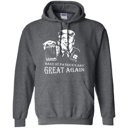Anti Trump T-shirt Make St.patrick's Day Great Again With American President Dark Heather