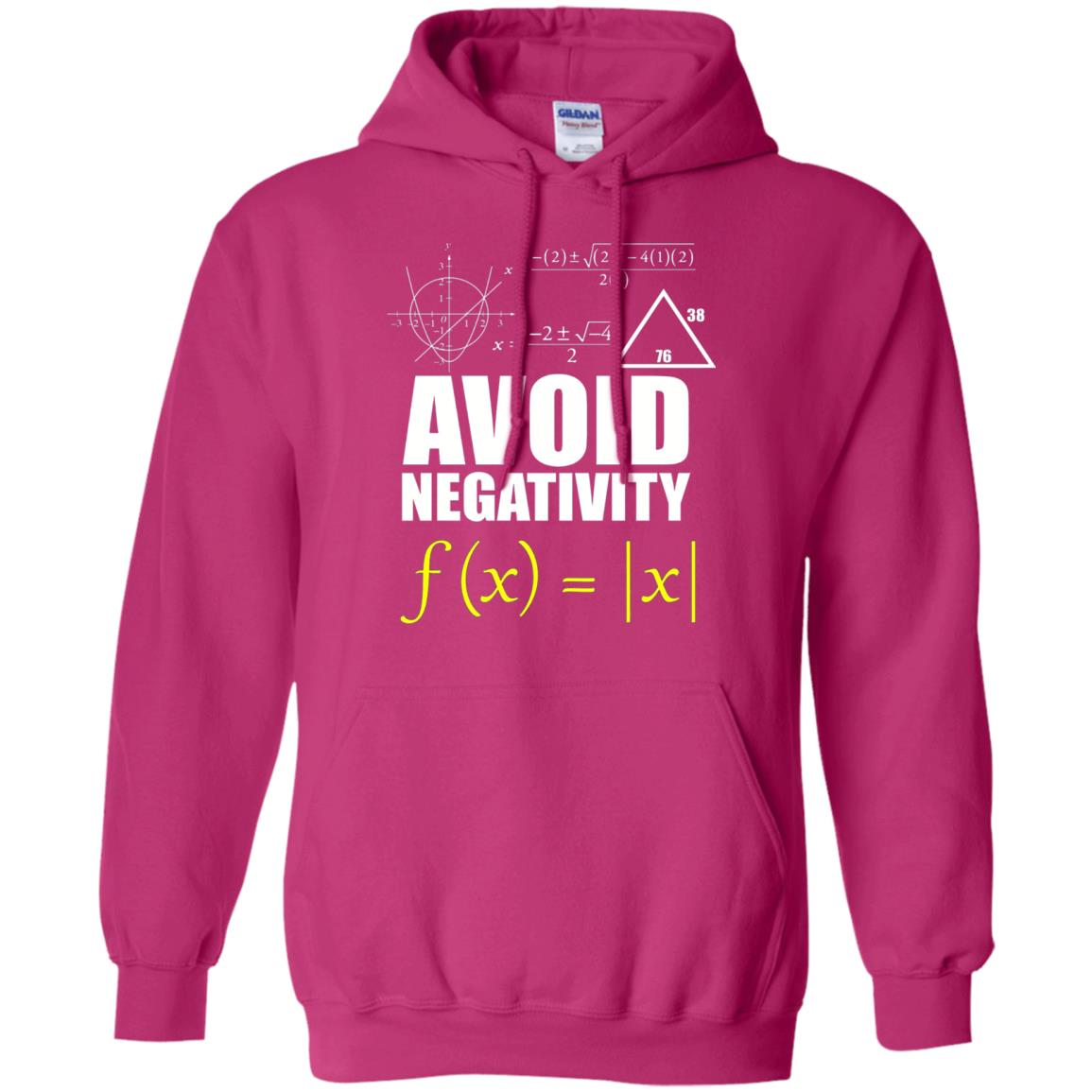 Avoid Negativity Math Teacher T-shirt Heliconia