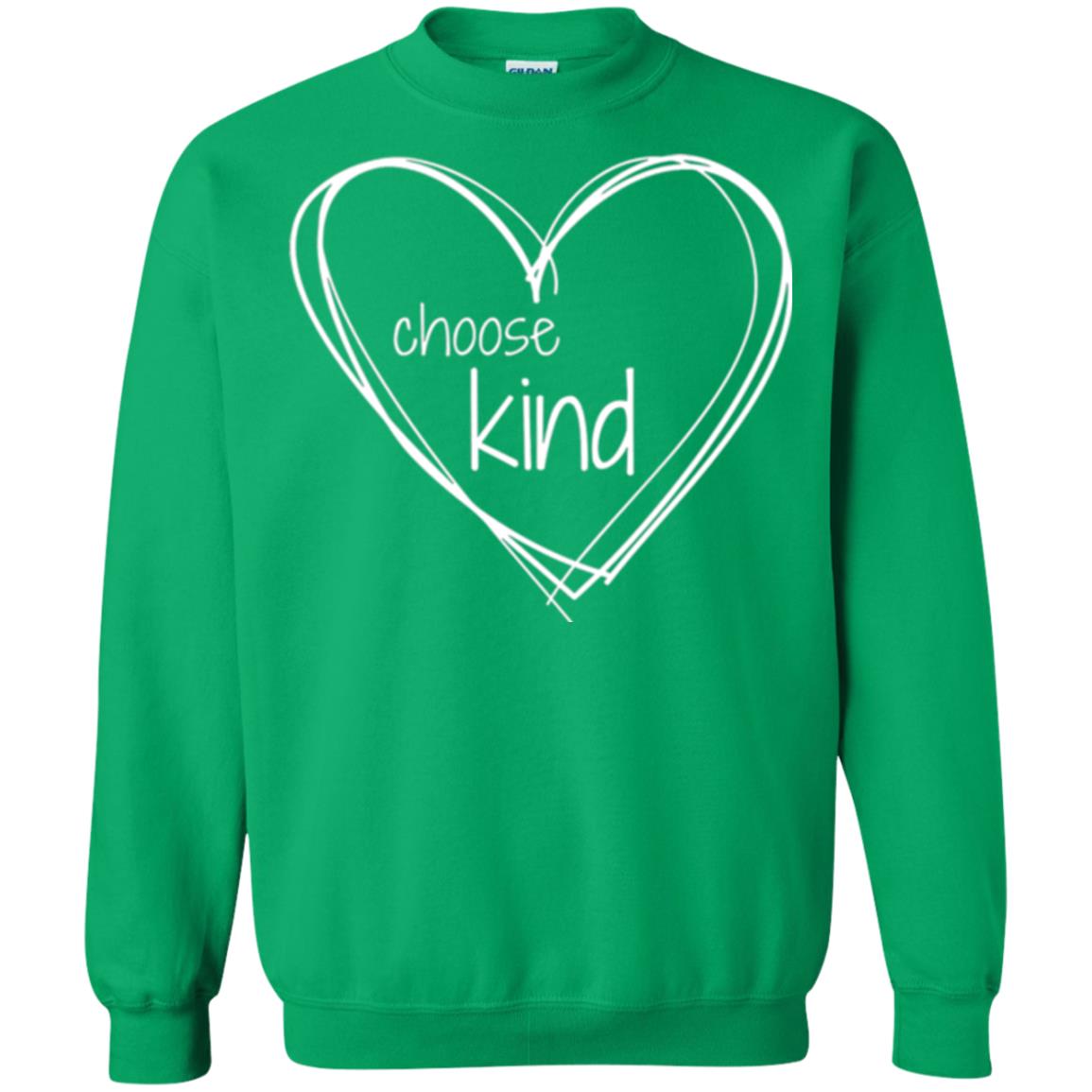 Anti-bullying T-shirt Choose Kind In White Heart Irish Green