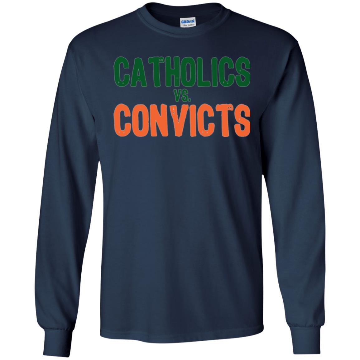 Football T-shirt Distressed Catholics Vs. Convicts 1988 Classic