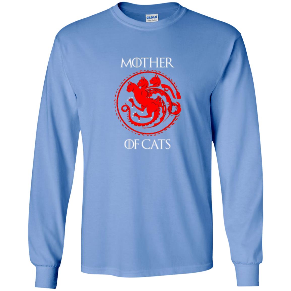 Cat Lovers T-shirt Mother Of Cat Carolina Blue