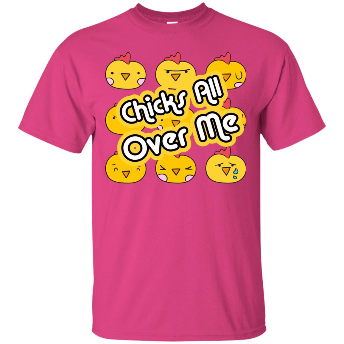 Chicks All Over Me Funny Chickens Shirt For Easter Day Heliconia