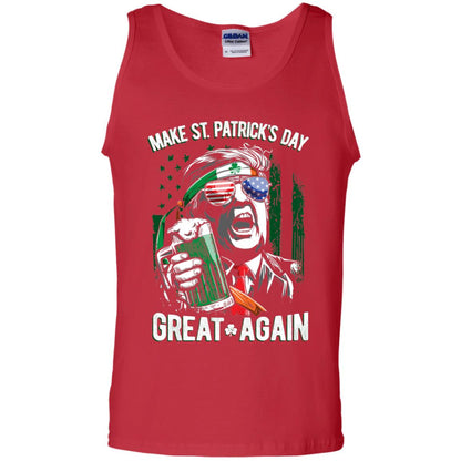 Make St Patricks Day Great Again Trump Leprechaun T-shirt Red