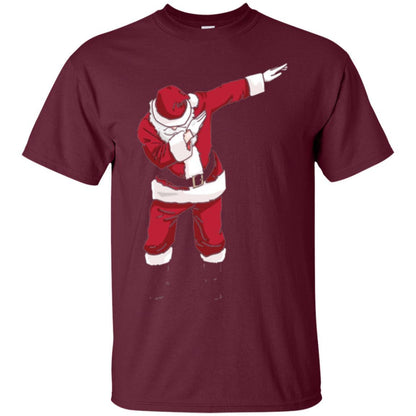 Christmas T-shirt Dabbing Santa Maroon