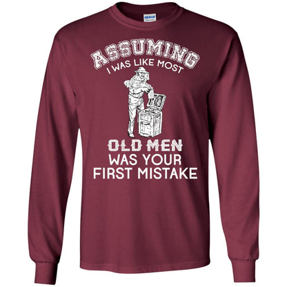 Assuming I Was Like Most Old Men Beekeeper T-shirt Maroon