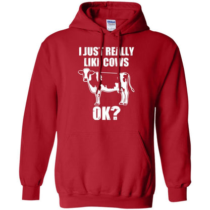 Cow Lover T-shirt I Just Really Like Cows Ok Red