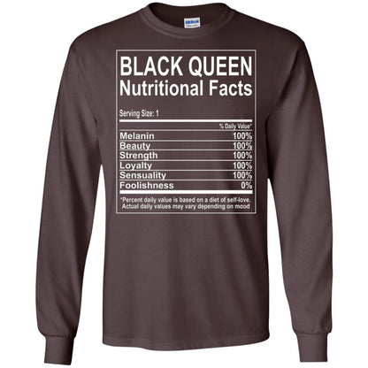 Black Queen Nutritional Facts T-shirt Self Love Dark Chocolate