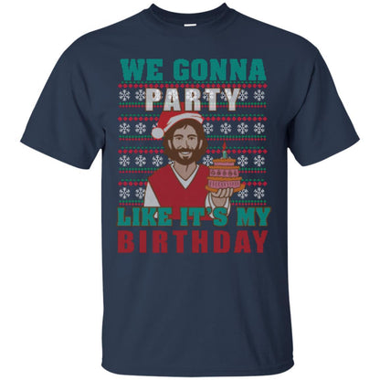 Brithday T-shirt We Gonna Party Like It's My Birthday Navy