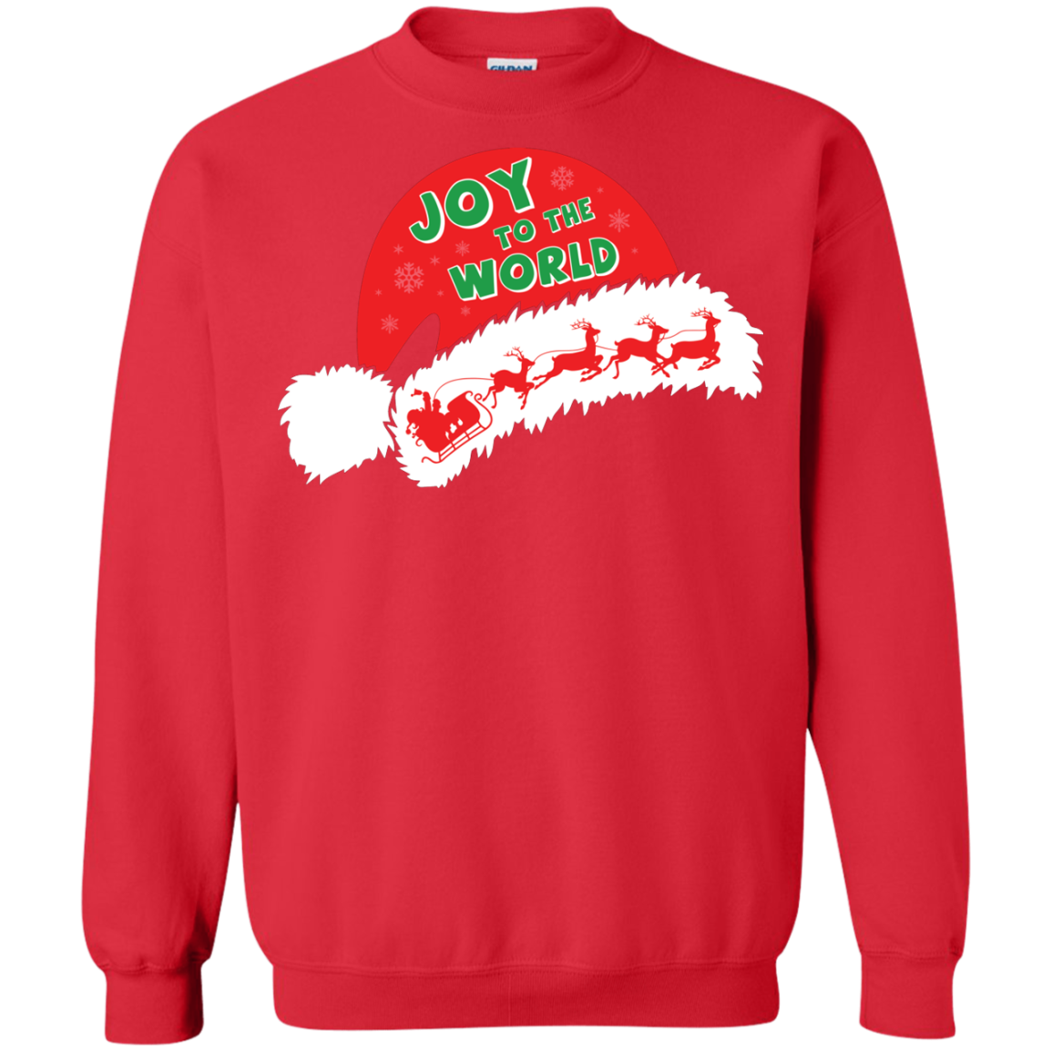 Christmas T-shirt Joy To The World Red