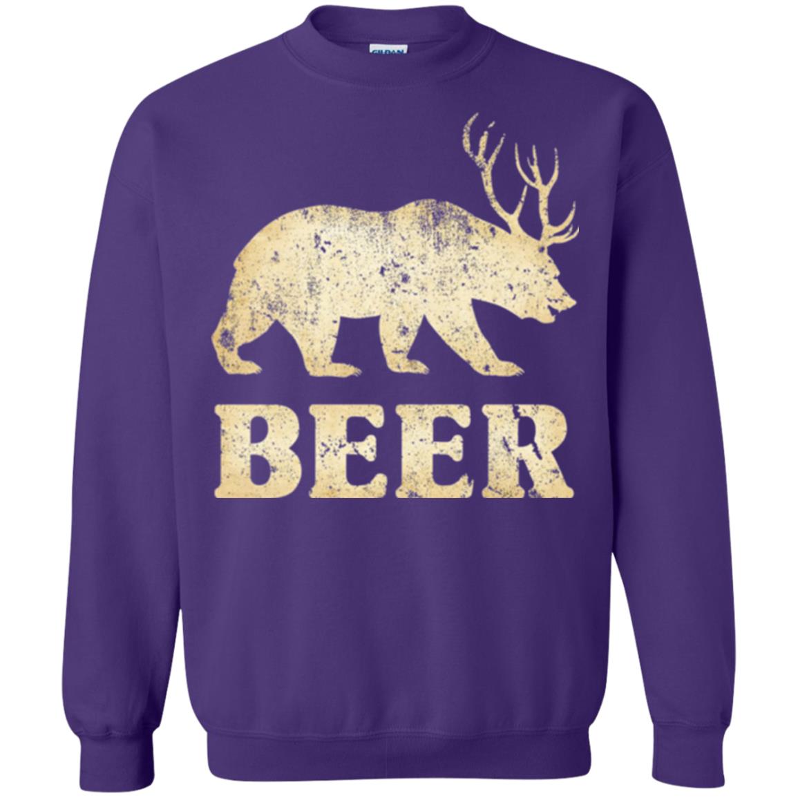Beer T-shirt Vintage Bear Deer Purple