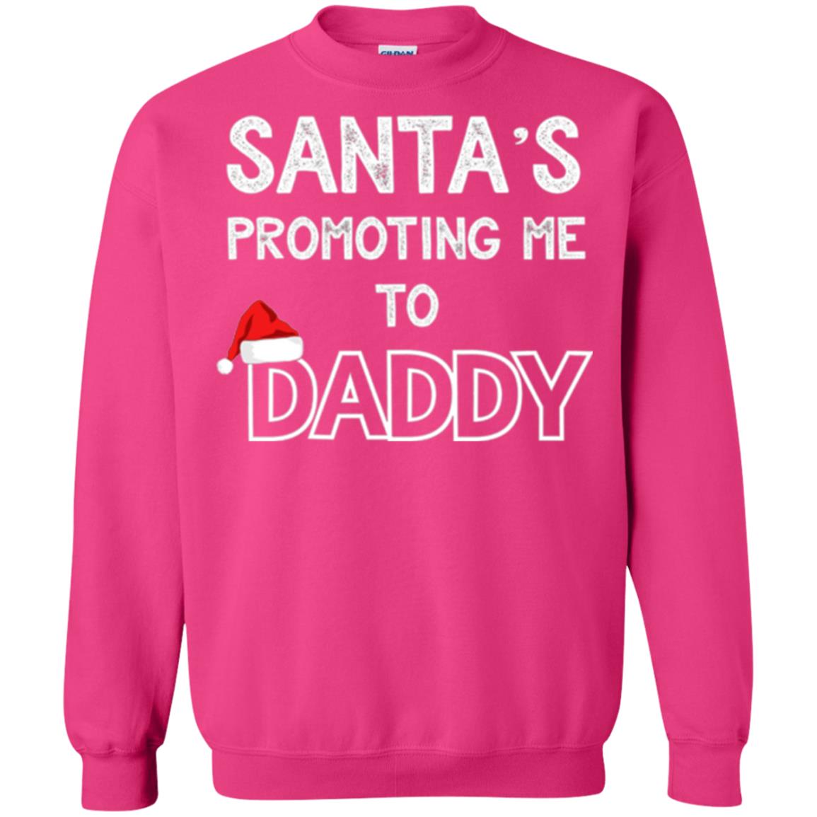 Pregnancy Announcement T-shirt Santa Promoting Me To Daddy Heliconia