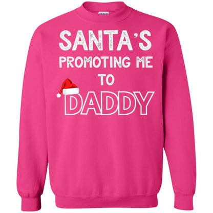Pregnancy Announcement T-shirt Santa Promoting Me To Daddy Heliconia