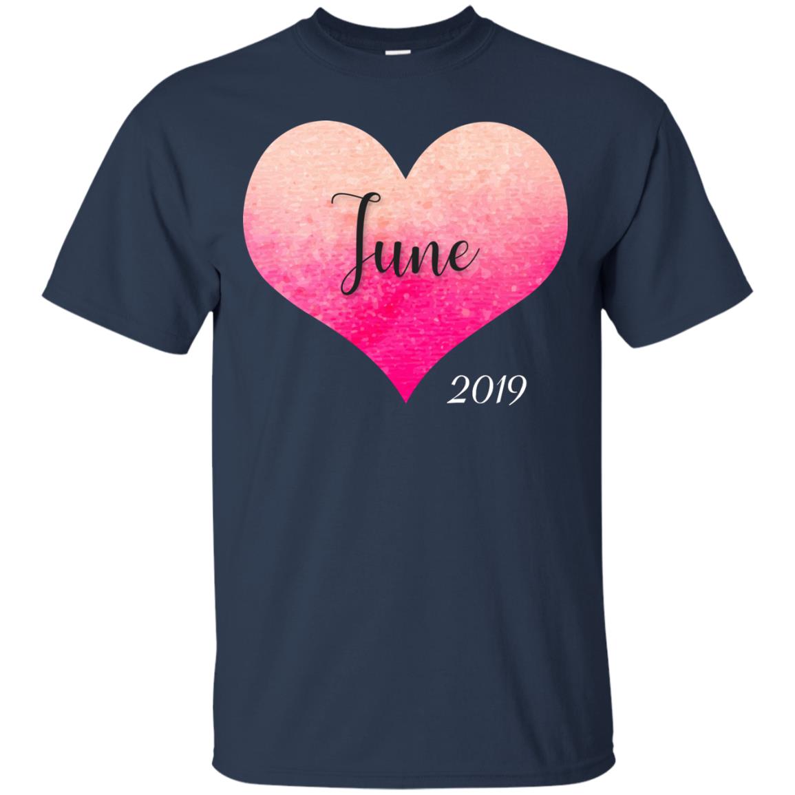 Pregnancy Reveal Announcement Party June 2019 Shirt Navy