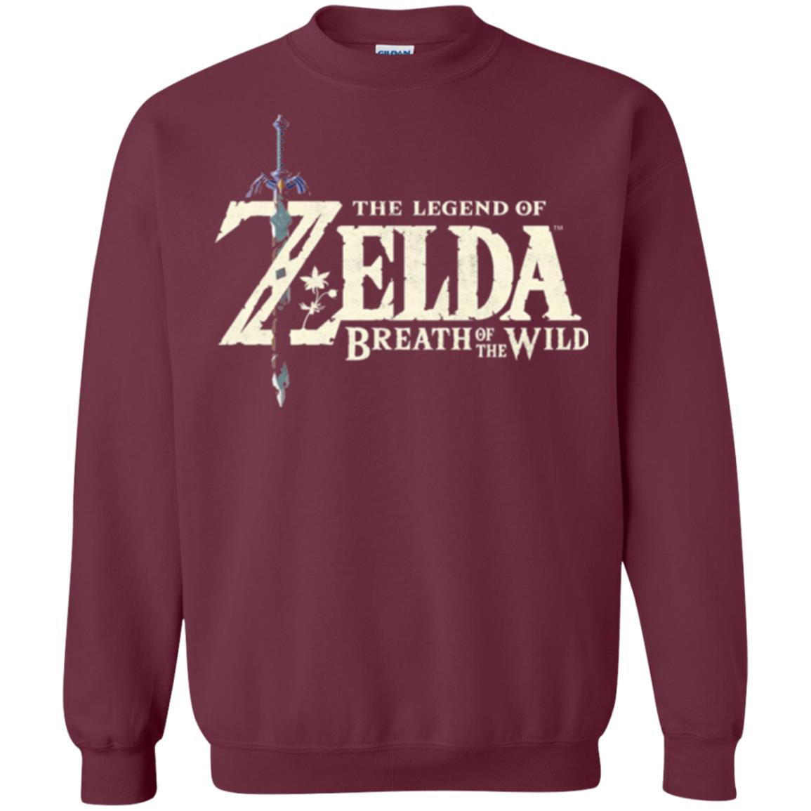 Game T-shirt Nintendo Zelda Breath Of The Wild Maroon