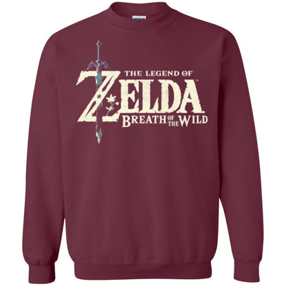 Game T-shirt Nintendo Zelda Breath Of The Wild Maroon