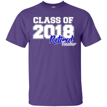 Retirement T-shirt Class Of 2018 Retired Teacher Purple