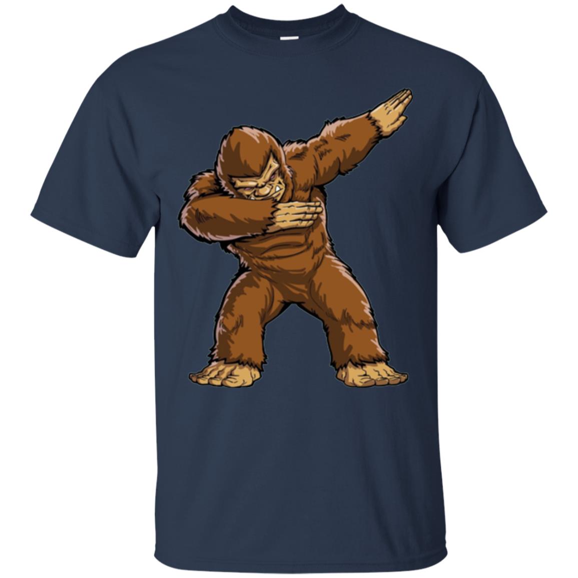 Monkey T-shirt Bigfoot Sasquatch Dabbing Navy