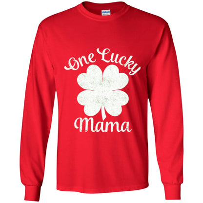 One Lucky Shamrock Mama St. Patrick's Day T-shirt Red