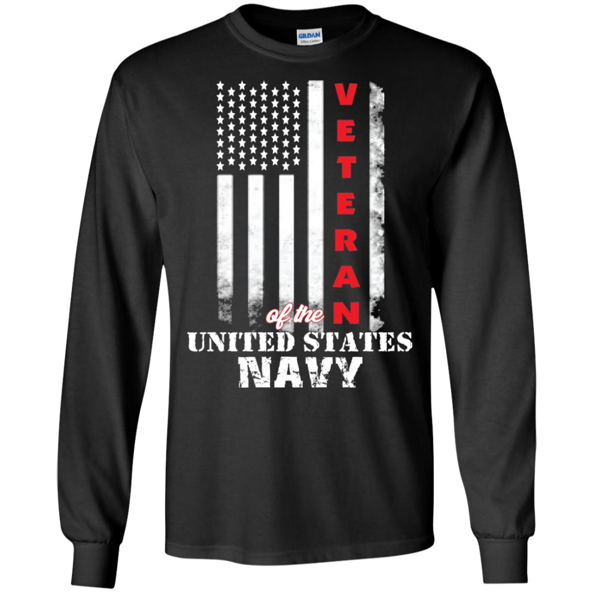 Armed Forces Us Navy Vintage Veteran T-shirt Black