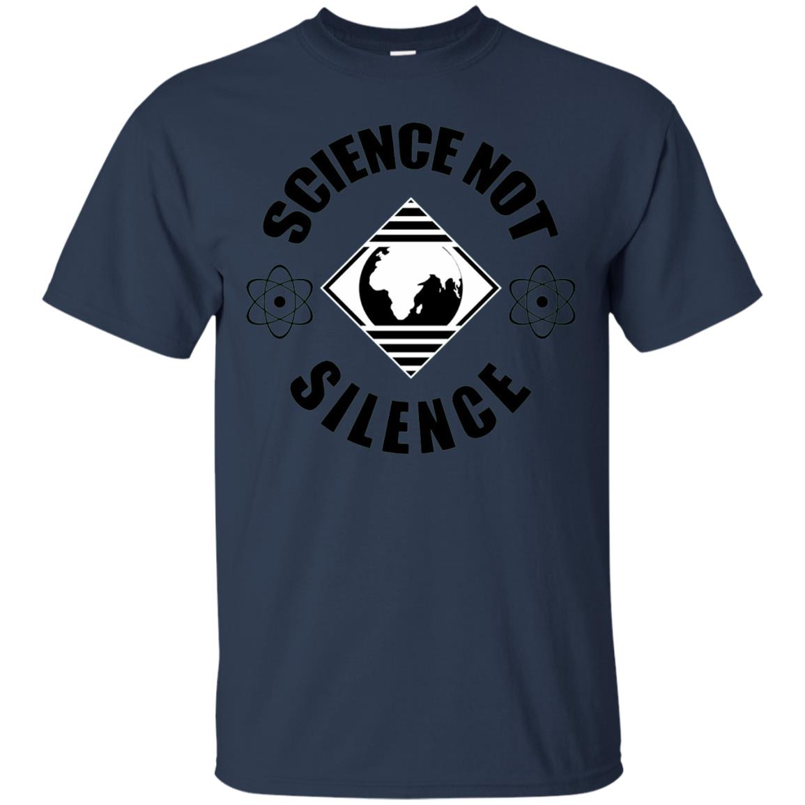 Scientist T-shirt Science Not Silence T-shirt Navy
