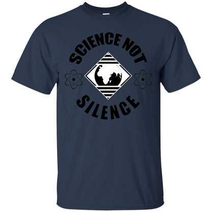 Scientist T-shirt Science Not Silence T-shirt Navy