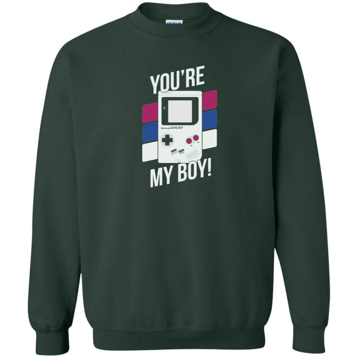 You_re My Boy Stripe Graphic Game Shirt For Boy Forest Green