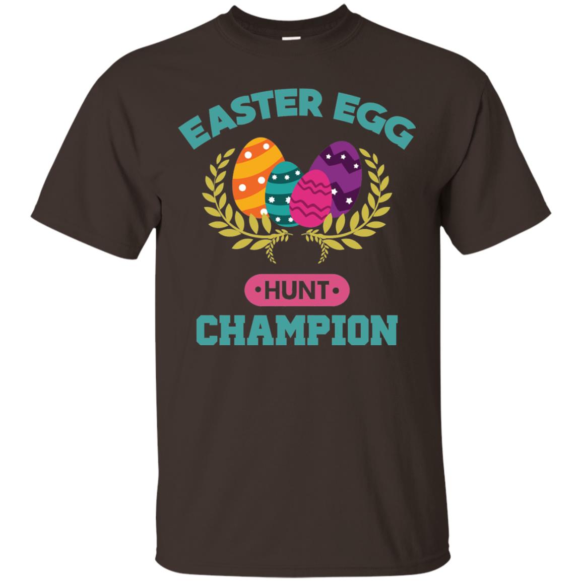 Easter Egg Hunt Champion Easter Day T-shirt Dark Chocolate