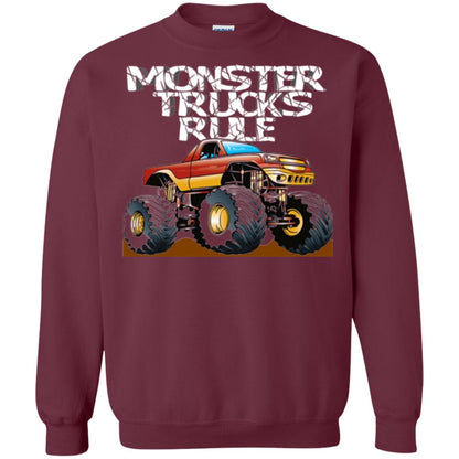 Monster Trucks Rule T-shirt Maroon