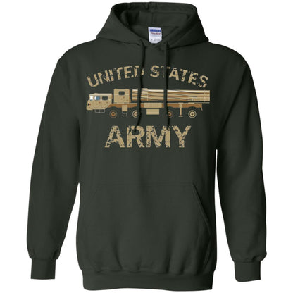 United States Army Missile Truck Vehicle Grunge T-shirt Forest Green