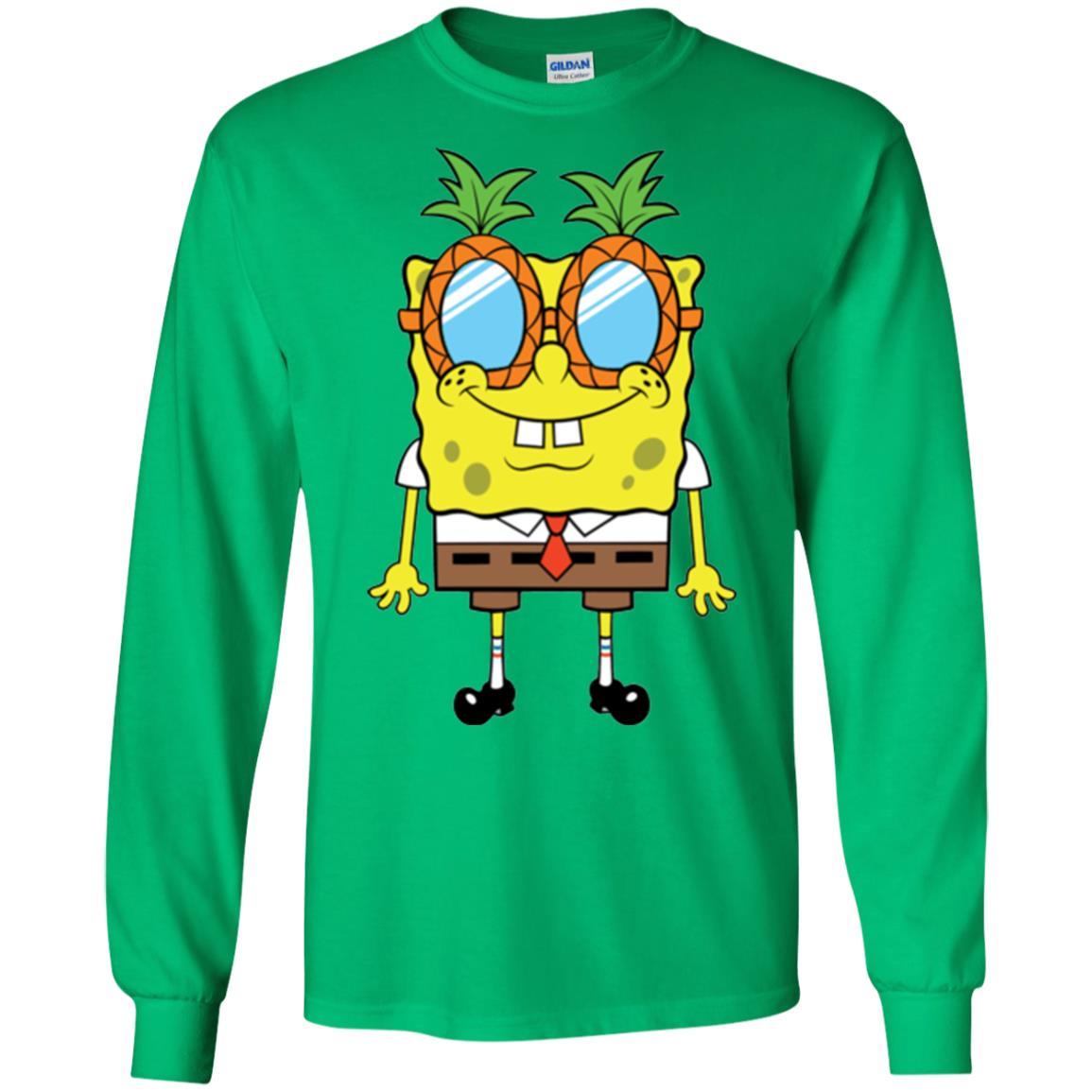 Nickelodeon Spongebob Squarepants Pineapple Glasses T-shirt Irish Green