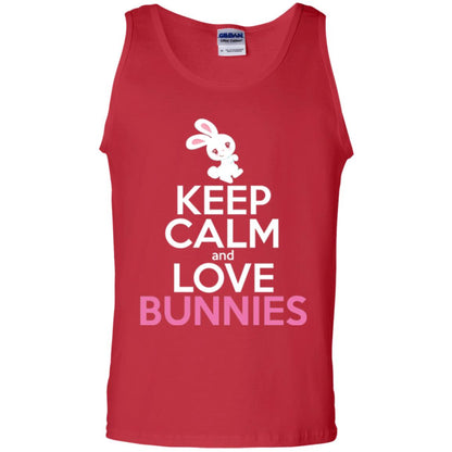 Bunny T-shirt Keep Calm And Love Bunnies Red
