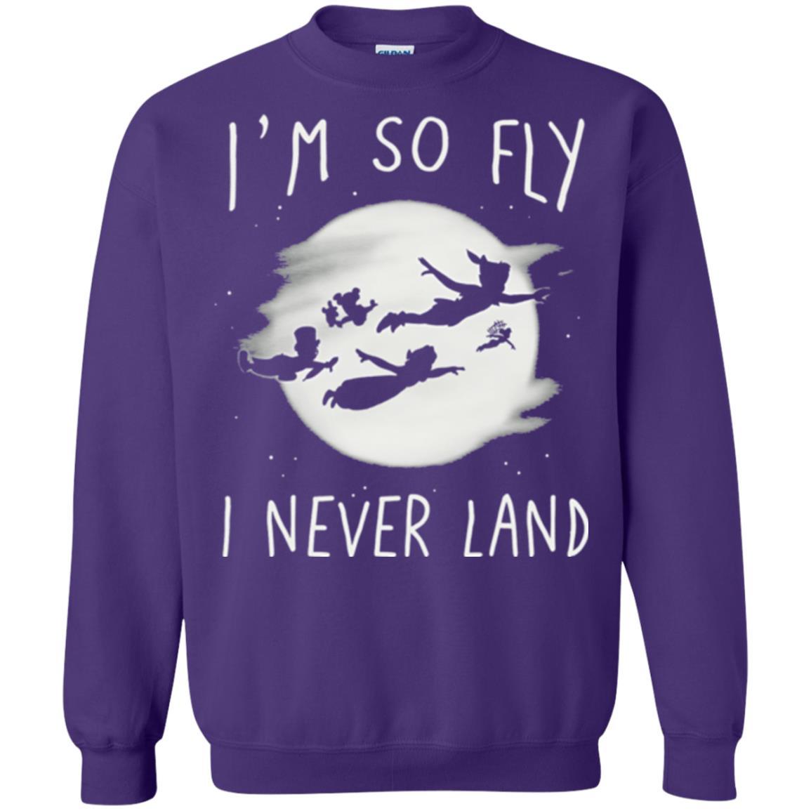 Film T-shirt Peter Pan So Fly Moon Silhouette Graphic Purple