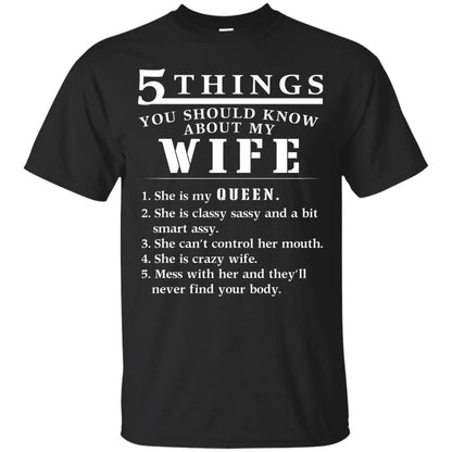 5 Things You Should Know About My Wife Husband T-shirt Black