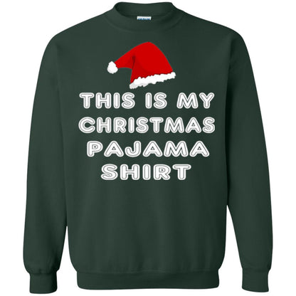 Christmas T-shirt This Is My Christmas Pajama Shirt Forest Green